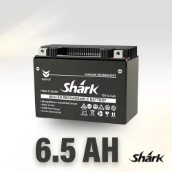 باتری 6.5 آمپر شارک - باتری موتور سیکلت